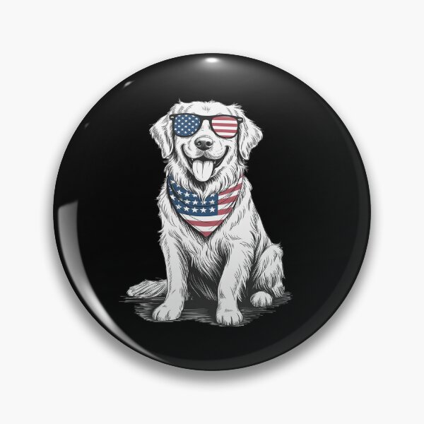 Item preview, Golden Retriever Dog Patriotic 4th of July American USA Flag designed and sold by SIGORDESIGN.