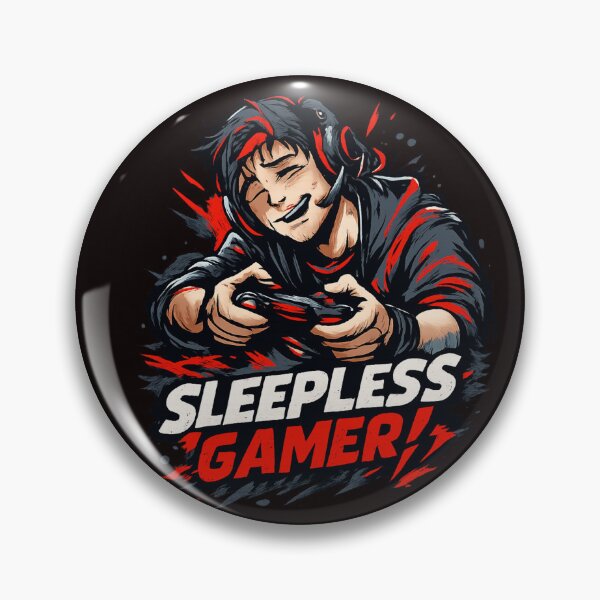 Item preview, Sleepless Gamer – Tired but Happy Night Gaming Illustration designed and sold by Tadeusz1.