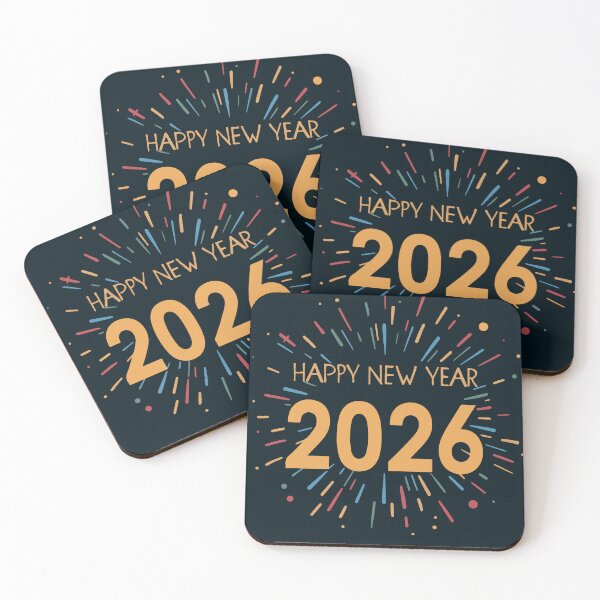 Item preview, Happy New Year 2026 Fireworks Typography Design designed and sold by DavidTeeStudio.