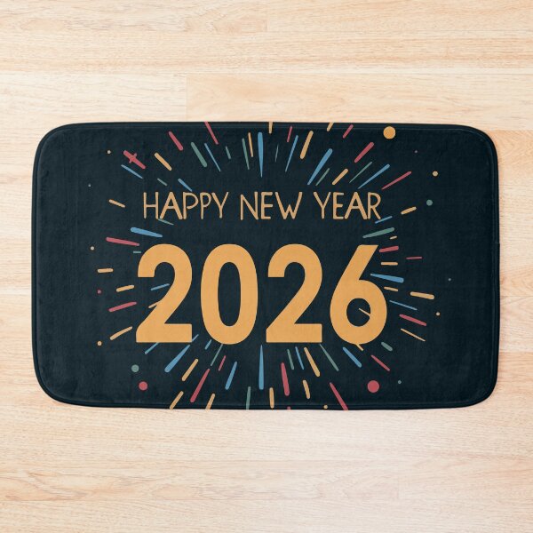Item preview, Happy New Year 2026 Fireworks Typography Design designed and sold by DavidTeeStudio.