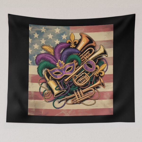 Item preview, Retro Mardi Gras Festival Art USA designed and sold by LiviuGligoros.