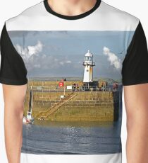 Smeaton's Pier and Lighthouse, St Ives Graphic T-Shirt