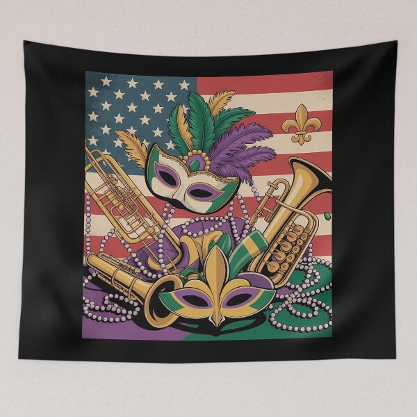 Item preview, Mardi Gras Carnival Vintage Wall Art designed and sold by LiviuGligoros.