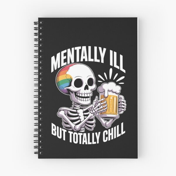 Item preview, Mentally Ill But Totally Chill Gay Pride Skeleton Flag LGBT designed and sold by Eskomeranola.