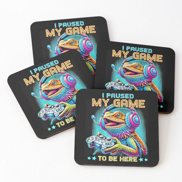Item preview, I Paused My Game To Be Here Bearded Dragon Video Games Retro designed and sold by charitashmoqs.
