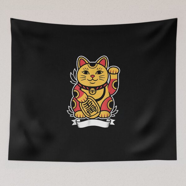Item preview, Maneki-Neko Lucky Cat Cool Japanese Good Luck Charm Japan  designed and sold by SWEET-TINAPAY.