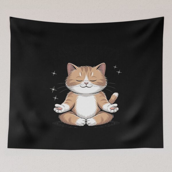 Item preview, Pawsitivity Only Cute Meditating Cat designed and sold by Libbysharts.