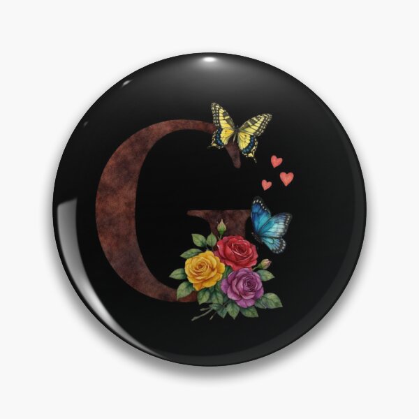 Item preview, Alphabet G with flowers and butterflies designed and sold by Shandiz Design.