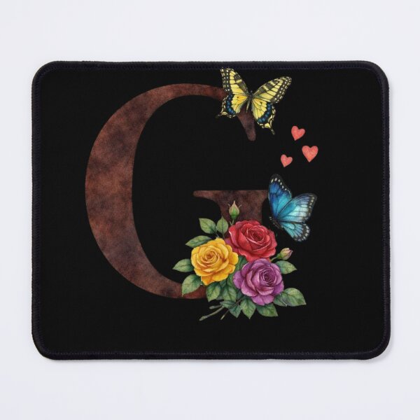 Item preview, Alphabet G with flowers and butterflies designed and sold by Shandiz Design.