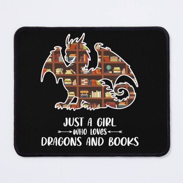 Item preview, Girl Who Loves Dragons and Books designed and sold by TinaMDedrick.