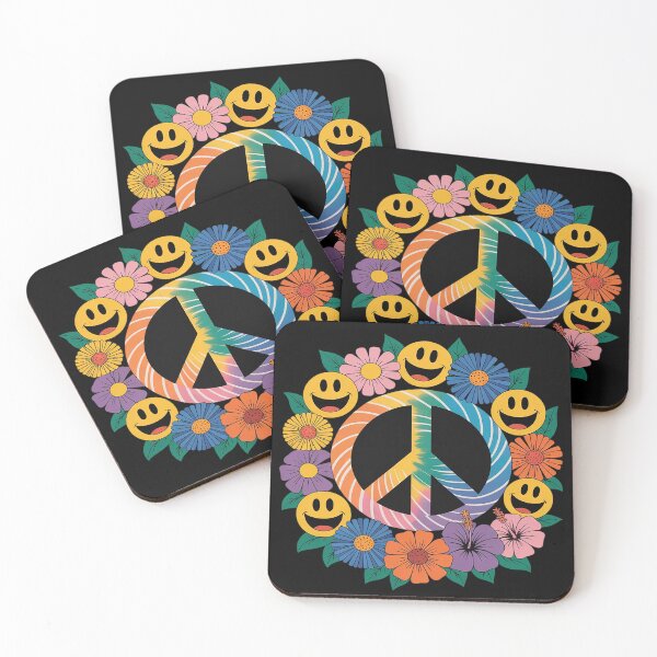Item preview, Peace sign of freedom flowers hippie flower child colored designed and sold by Libbysharts.