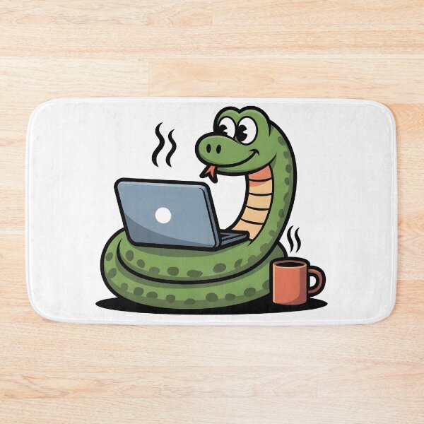 Artikelvorschau, T-Shirt mit lustigem Cartoon-Motiv für Remote-Python-Entwickler – Programmierer im Remote-Python-Design entworfen und verkauft von Viktorio Art Shop.