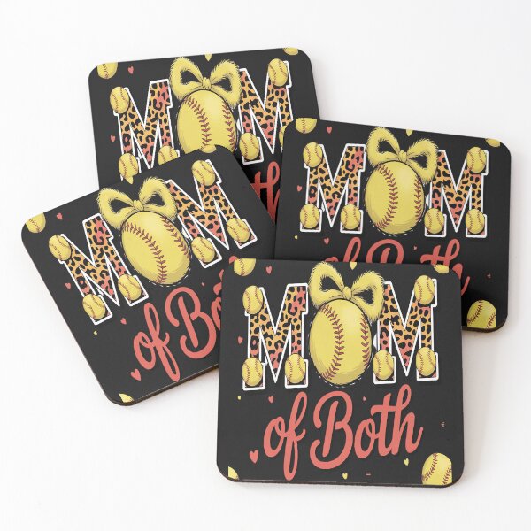 Item preview, Mom Of Both Baseball Softball Mama designed and sold by Eskomeranola.