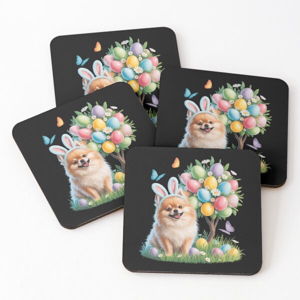 Item preview, Cute Bunny Pomeranian Easter Eggs Tree Easter Easter Day designed and sold by AsteriskDatBArt.
