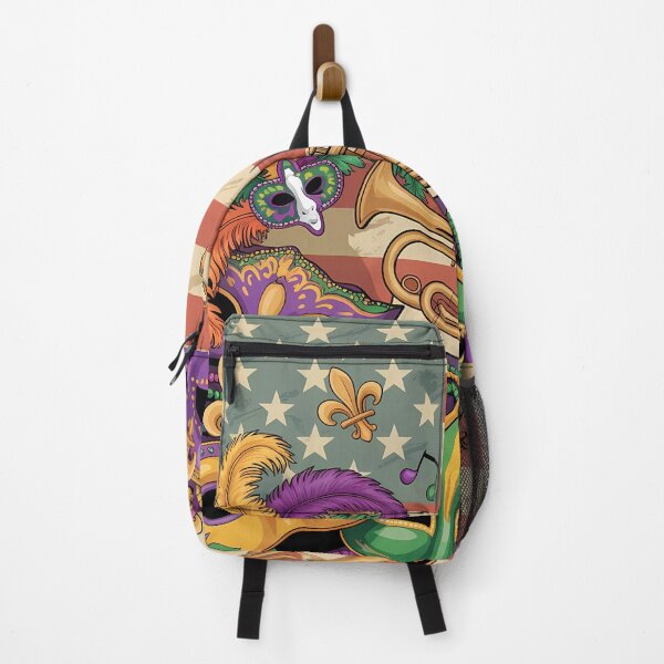 Item preview, American Flag Mardi Gras Vintage Illustration designed and sold by LiviuGligoros.