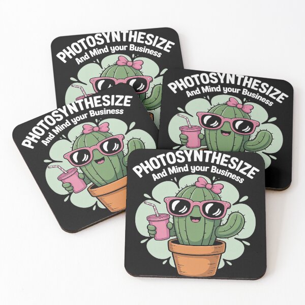 Aperçu de l'œuvre Photosynthèse Occupe-toi de tes affaires Cactus drôle créée et vendue par Libbysharts.