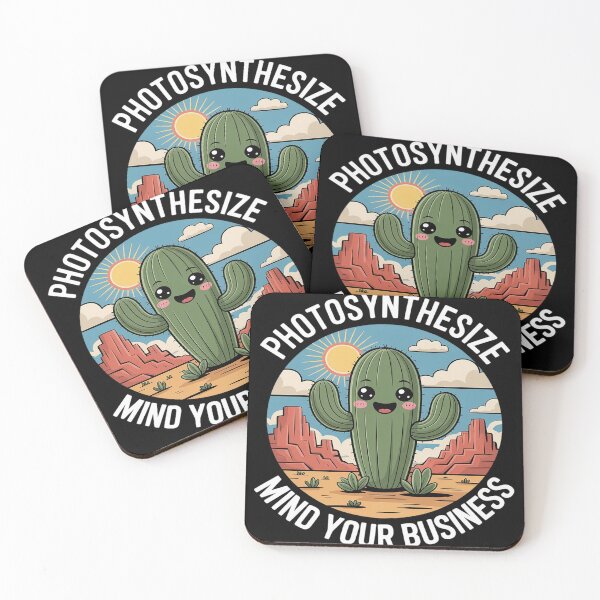 Item preview, Photosynthesize Mind Your Business Funny Kawaii Cactus designed and sold by Libbysharts.
