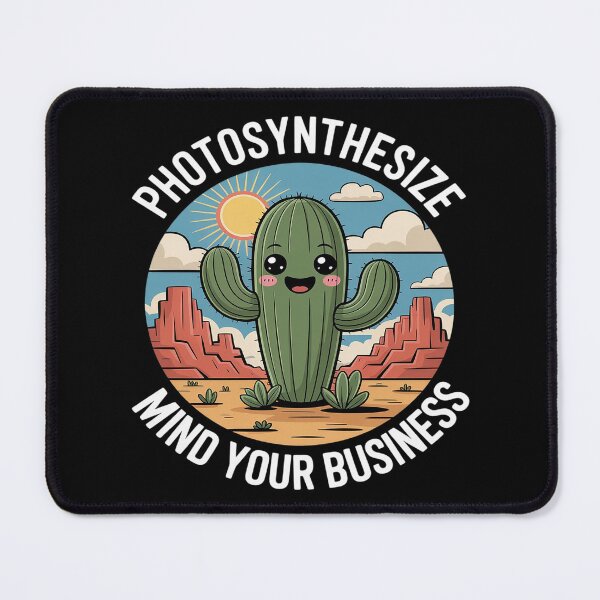 Item preview, Photosynthesize Mind Your Business Funny Kawaii Cactus designed and sold by Libbysharts.