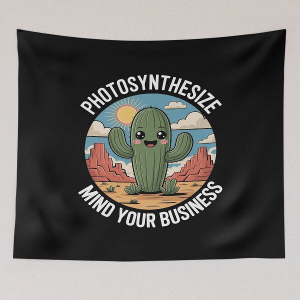 Item preview, Photosynthesize Mind Your Business Funny Kawaii Cactus designed and sold by Libbysharts.