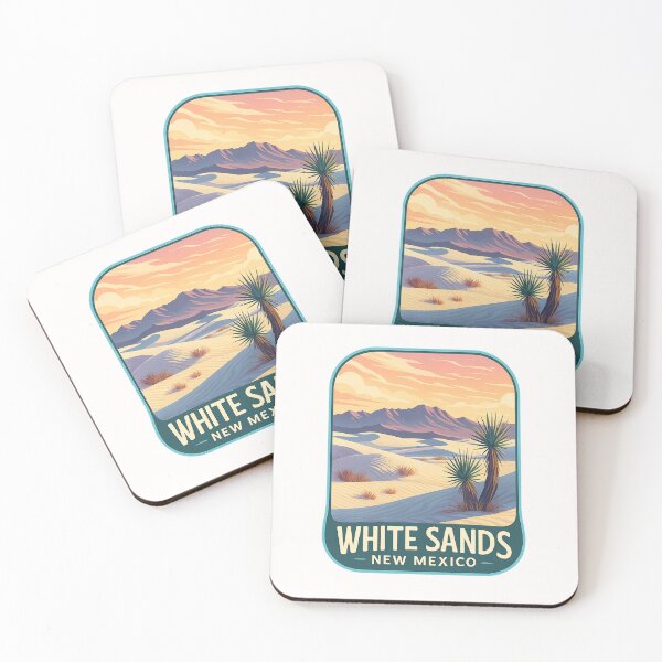Item preview, White Sands New Mexico Sunset Over Gypsum Dunes and Desert Flora designed and sold by Places On Earth.