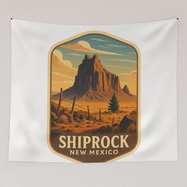 Item preview, Shiprock New Mexico Volcanic Rock Formation on Navajo Nation Land designed and sold by Places On Earth.
