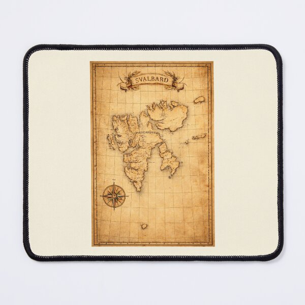 Item preview, Svalbard Norway Longyearbyen Vintage Map Arctic Nation Gateway To The North Pole designed and sold by GraTEEtude.