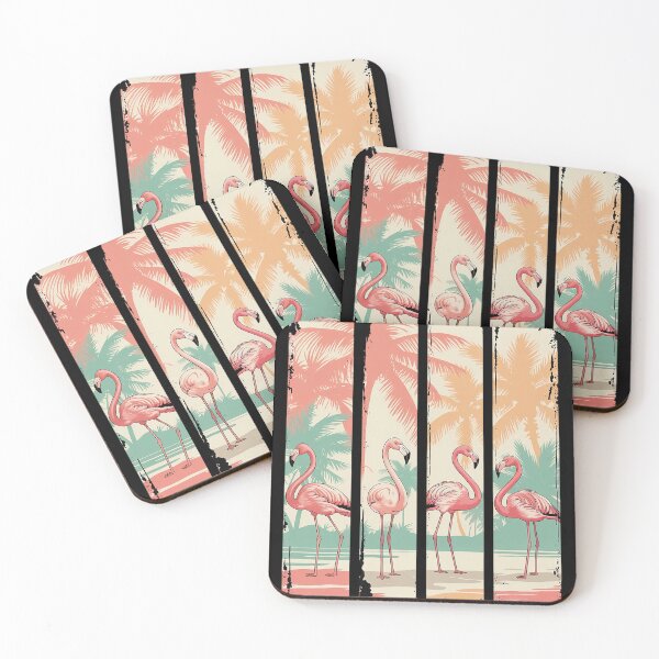 Item preview, Pink Flamingo Summer Vibes Beach Palm Tree Summer Vacation designed and sold by Libbysharts.
