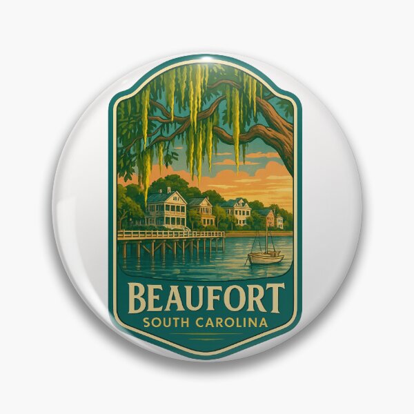 Item preview, Sunset over Waterfront and Antebellum Homes, Beaufort South Carolina designed and sold by Places On Earth.