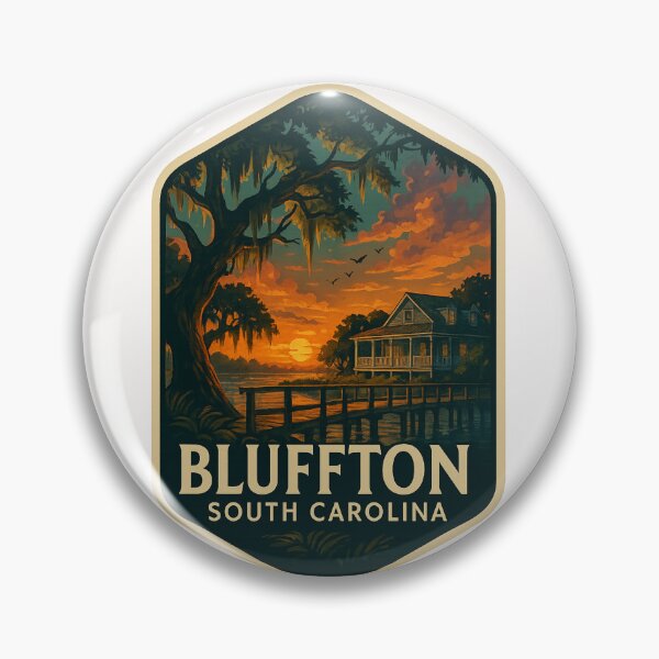 Item preview, Bluffton South Carolina Cottage and Marsh at Sunset designed and sold by Places On Earth.