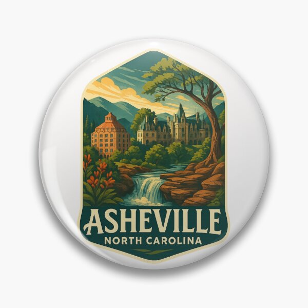 Item preview, Biltmore Estate and Mountains, Asheville North Carolina Waterfall View designed and sold by Places On Earth.