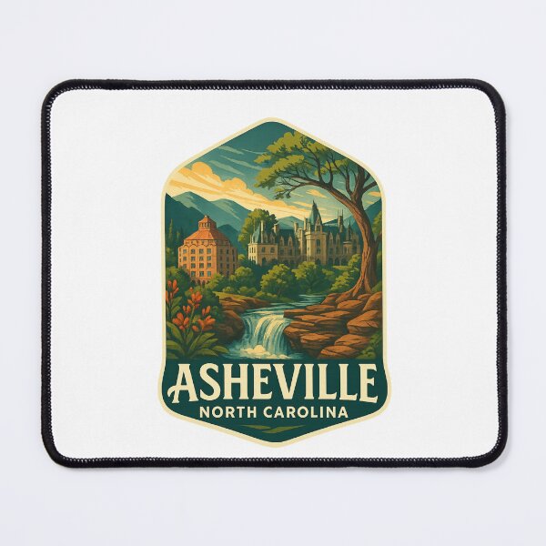 Item preview, Biltmore Estate and Mountains, Asheville North Carolina Waterfall View designed and sold by Places On Earth.