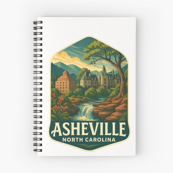 Item preview, Biltmore Estate and Mountains, Asheville North Carolina Waterfall View designed and sold by Places On Earth.
