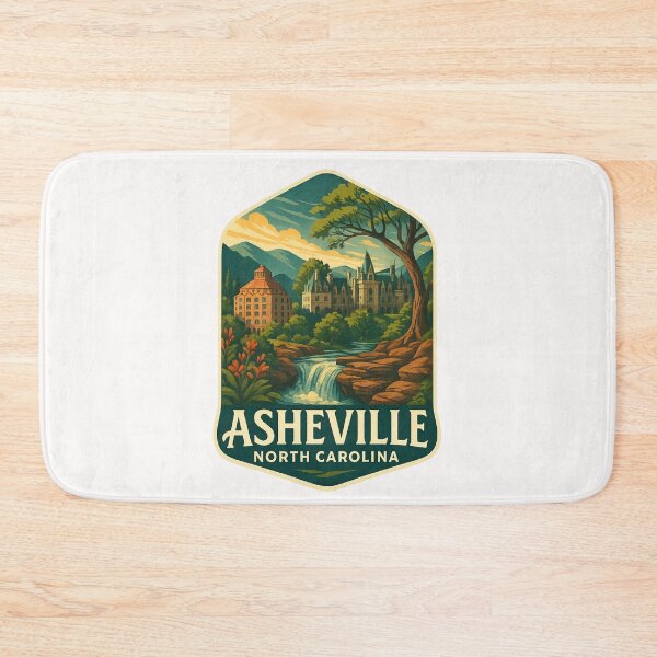 Item preview, Biltmore Estate and Mountains, Asheville North Carolina Waterfall View designed and sold by Places On Earth.
