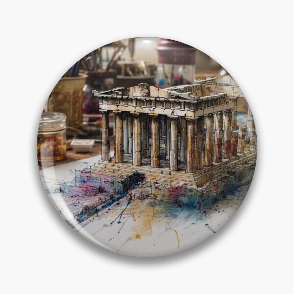 Artikelvorschau, Parthenon in Federzeichnung auf dem Schreibtisch des Künstlers entworfen und verkauft von Tridentulus.