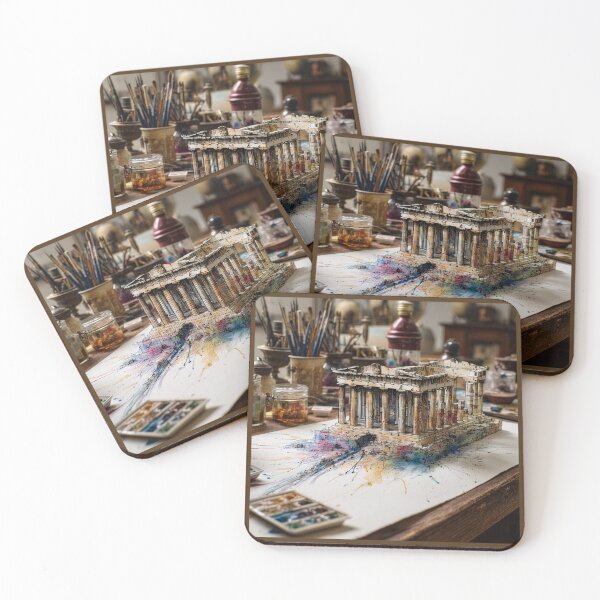 Item preview, Pen and Ink Parthenon on Artist's Desk designed and sold by Tridentulus.