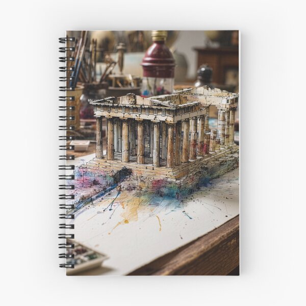 Item preview, Pen and Ink Parthenon on Artist's Desk designed and sold by Tridentulus.