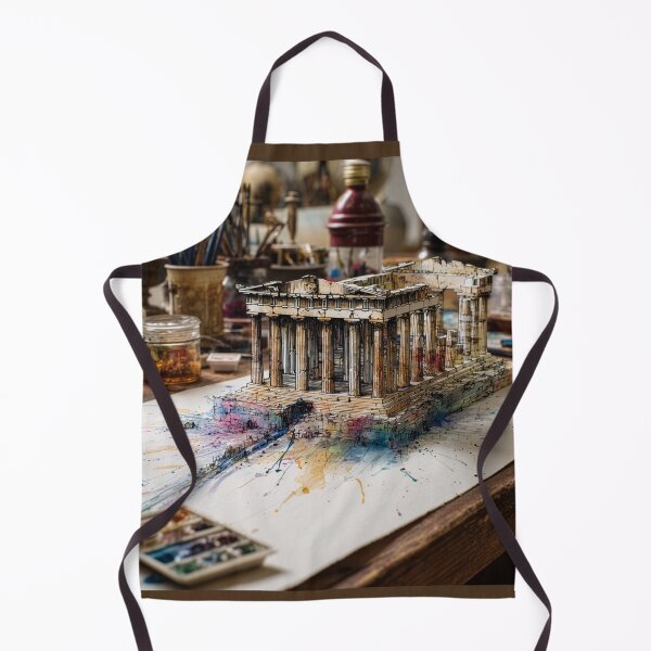Item preview, Pen and Ink Parthenon on Artist's Desk designed and sold by Tridentulus.