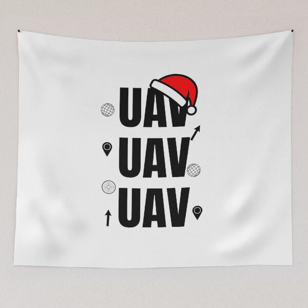 Item preview, UAV Christmas Geospatial Typography designed and sold by SpatialPost.