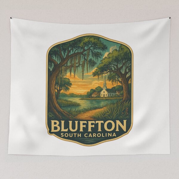 Item preview, Bluffton South Carolina Church on the May River at Sunset designed and sold by Places On Earth.
