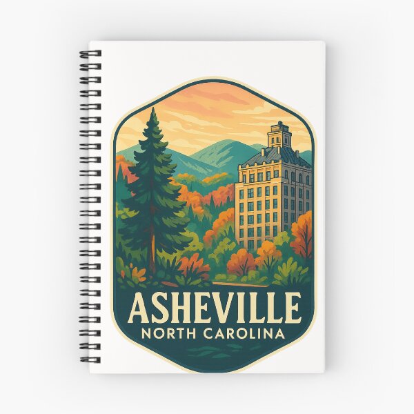 Item preview, Asheville North Carolina Skyline with Autumn Foliage and Blue Ridge Mountains designed and sold by Places On Earth.
