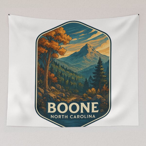 Item preview, Boone North Carolina Mountain Peaks and Forests in the High Country designed and sold by Places On Earth.