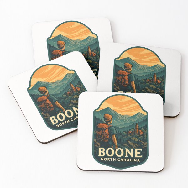 Item preview, Boone North Carolina Mountains and Church View with Hiker designed and sold by Places On Earth.