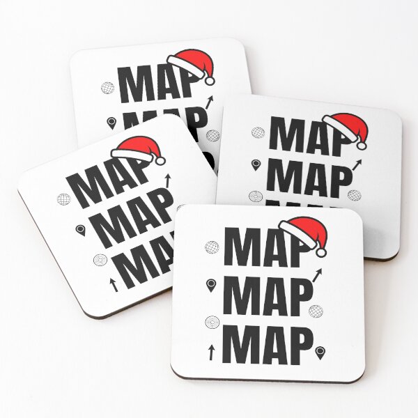 Item preview, MAP Christmas Geospatial Typography designed and sold by SpatialPost.