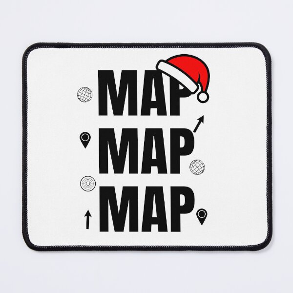 Item preview, MAP Christmas Geospatial Typography designed and sold by SpatialPost.