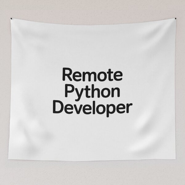 Item preview, Remote Python Developer Minimalist Programmer Shirt designed and sold by Viktorio Art Shop.