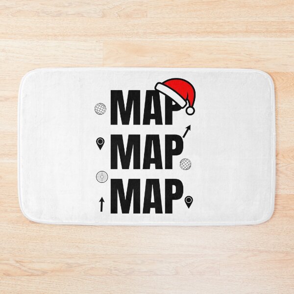 Item preview, MAP Christmas Geospatial Typography designed and sold by SpatialPost.