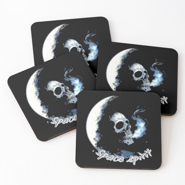 Item preview, Space Spirit Skull Moon – Dark Cosmic Fantasy Art designed and sold by VikArtStudio.