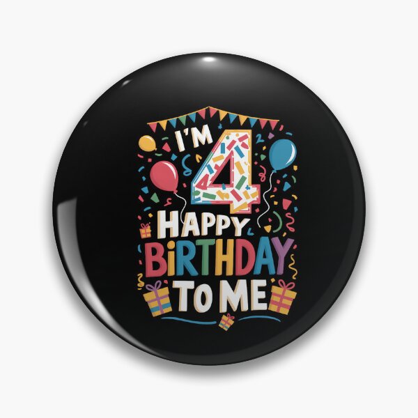 Item preview, 4th Happy Birthday To Me Boys Girls I'm 4 Years Old designed and sold by CruelShadesSt.
