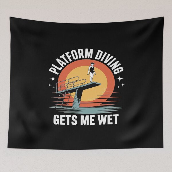 Item preview, Platform Springboard funny diving gets me wet designed and sold by Tatianamiobi.