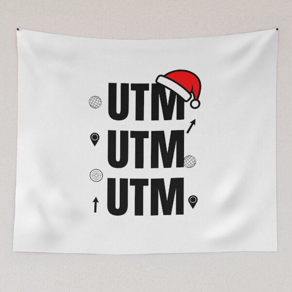 Item preview, UTM Christmas Geospatial Typography designed and sold by SpatialPost.